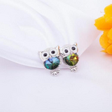 "Twin Owls" Earrings