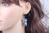 "Psychedelic Owls" Earrings