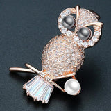 "Queen" Owl Brooch