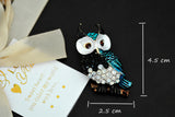 "Estelle" Owl Brooch