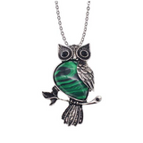 "Evelyn"  Owl Necklace