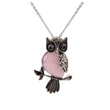 "Evelyn"  Owl Necklace