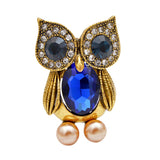 "Clotilde" Owl Brooch