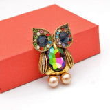 "Clotilde" Owl Brooch