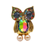 "Clotilde" Owl Brooch