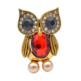 "Clotilde" Owl Brooch