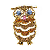 "Clotilde" Owl Brooch