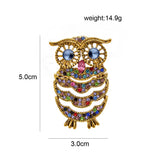 "Clotilde" Owl Brooch