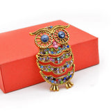 "Clotilde" Owl Brooch