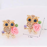 "Nadia" Owl Earrings