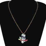 "April" Owl Necklace