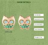 "Scarlett" Owl Earrings